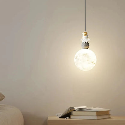 Bedside Pendant Lights Minimalist Modern TV Background Wall Light Lunar Astronaut Children&