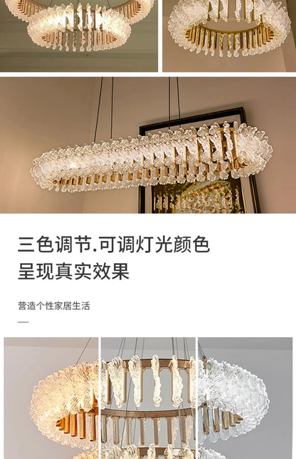 French light luxury living room chandelier duplex staircase bedroom dining room creative flower beauty salon lighting fixtures