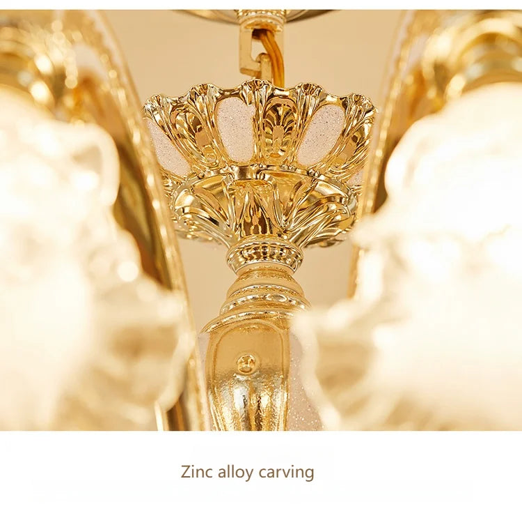 European Style Living Room Pendant Light Simple And Luxurious Dining Room Bedroom Main Light Facing Downwards New Crystal Light