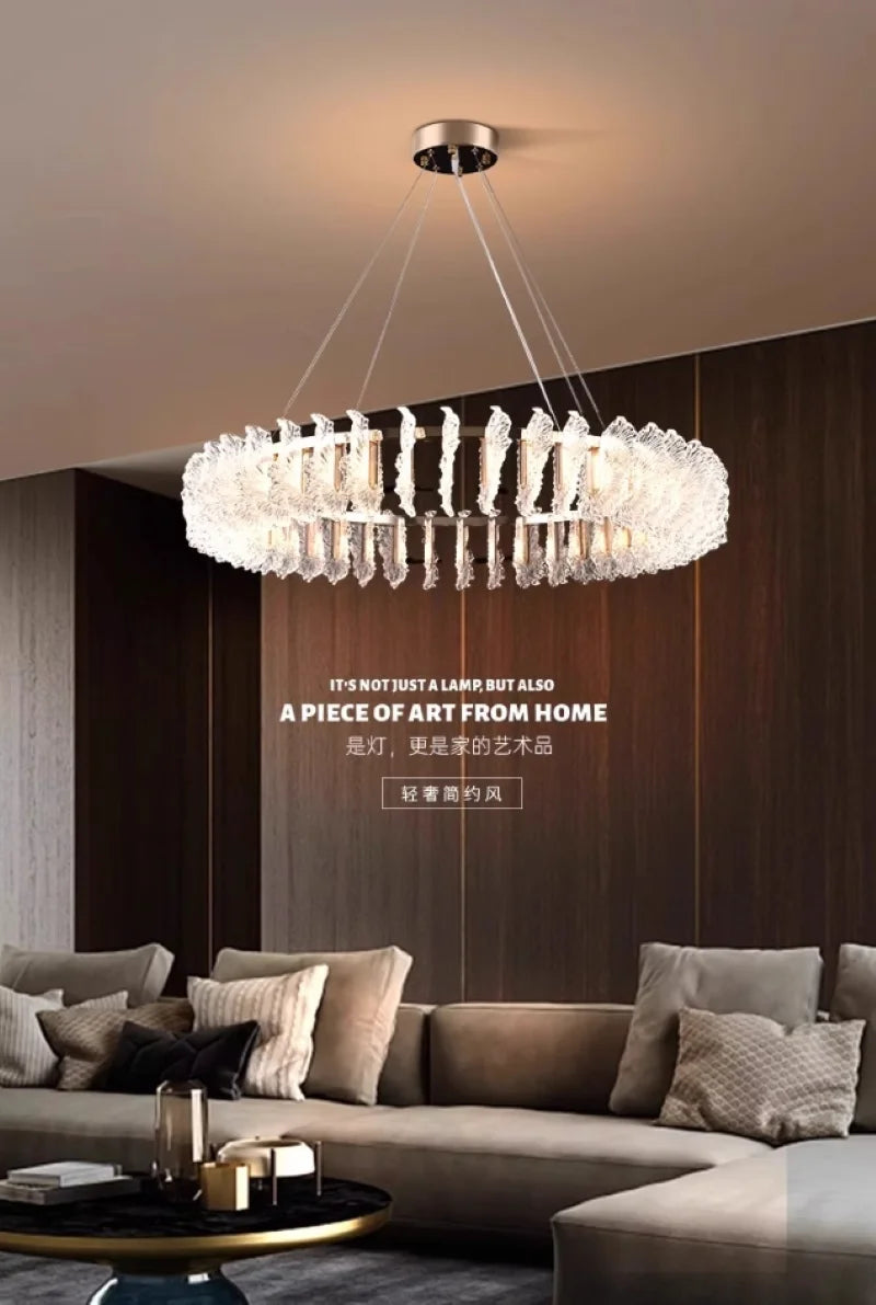 French light luxury living room chandelier duplex staircase bedroom dining room creative flower beauty salon lighting fixtures