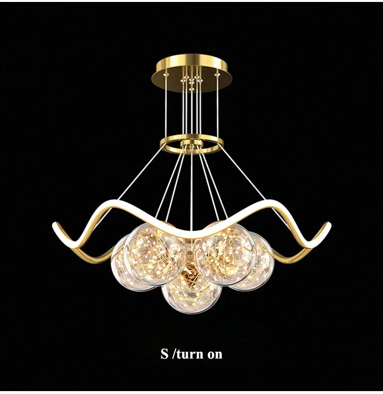 Modern Minimalist Living Room LED Chandeliers Pendant Lamps