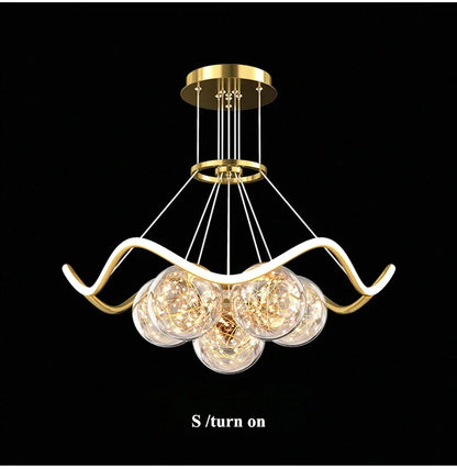 Modern Minimalist Living Room LED Chandeliers Pendant Lamps