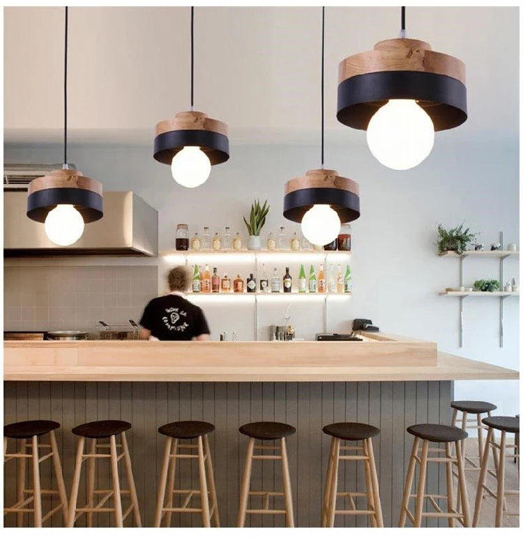 Modern Wood Chandelier Lighting for Cafe/Dining/Restaurant Interior  Lights