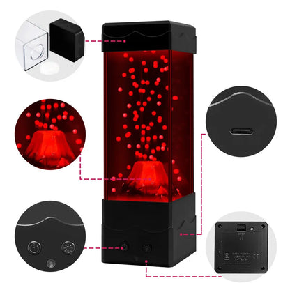 LED Lava Volcano Light Home Decoration Night Light Creative Children&