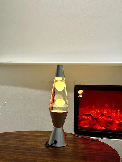 Lava Lamp Volcano Cone Bottle Floating Jellyfish Night Light