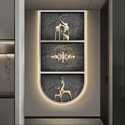 Living Room Entrance Painting Mural Light Elephant