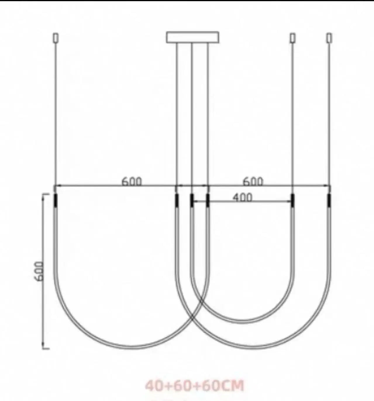 Living Room Study Modern Lines U shaped Dining l Chandelier LED