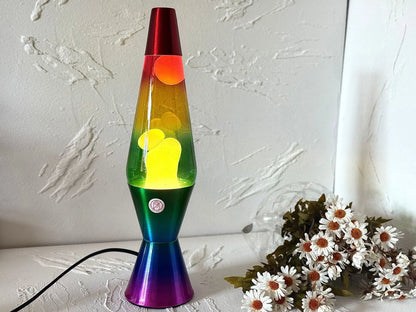 Lava Lamp Volcano Cone Bottle Floating Jellyfish Night Light