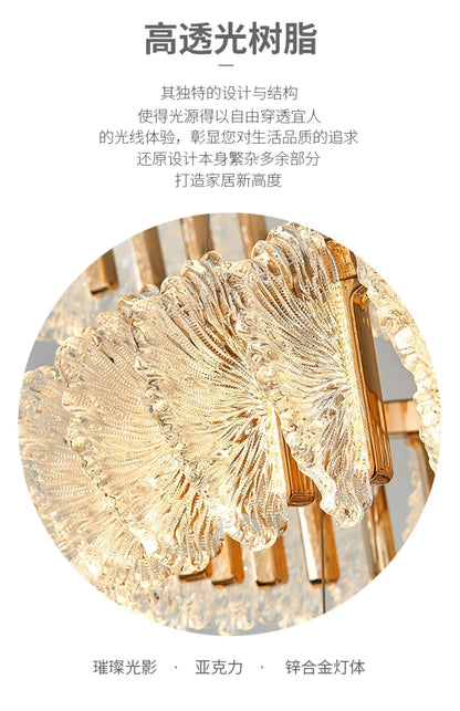 French light luxury living room chandelier duplex staircase bedroom dining room creative flower beauty salon lighting fixtures