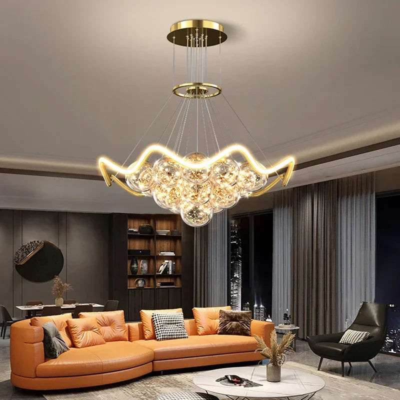 Modern Minimalist Living Room LED Chandeliers Pendant Lamps