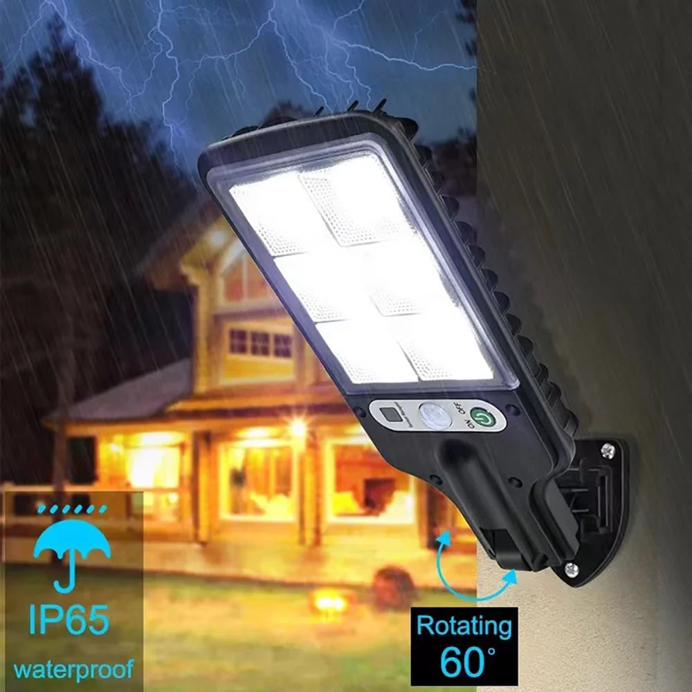 Solar Outdoor LED Wall Light with Human Body Waterproof