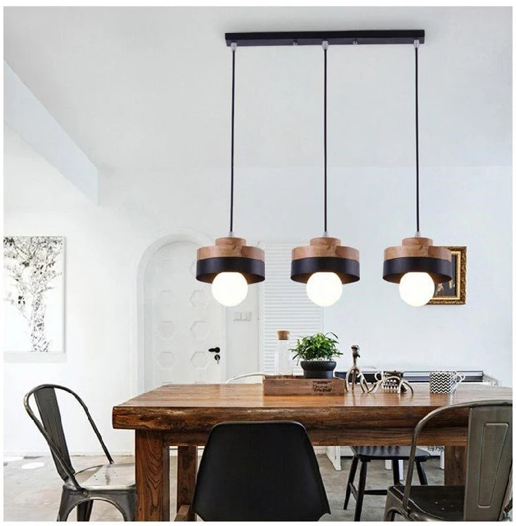 Modern Wood Chandelier Lighting for Cafe/Dining/Restaurant Interior  Lights