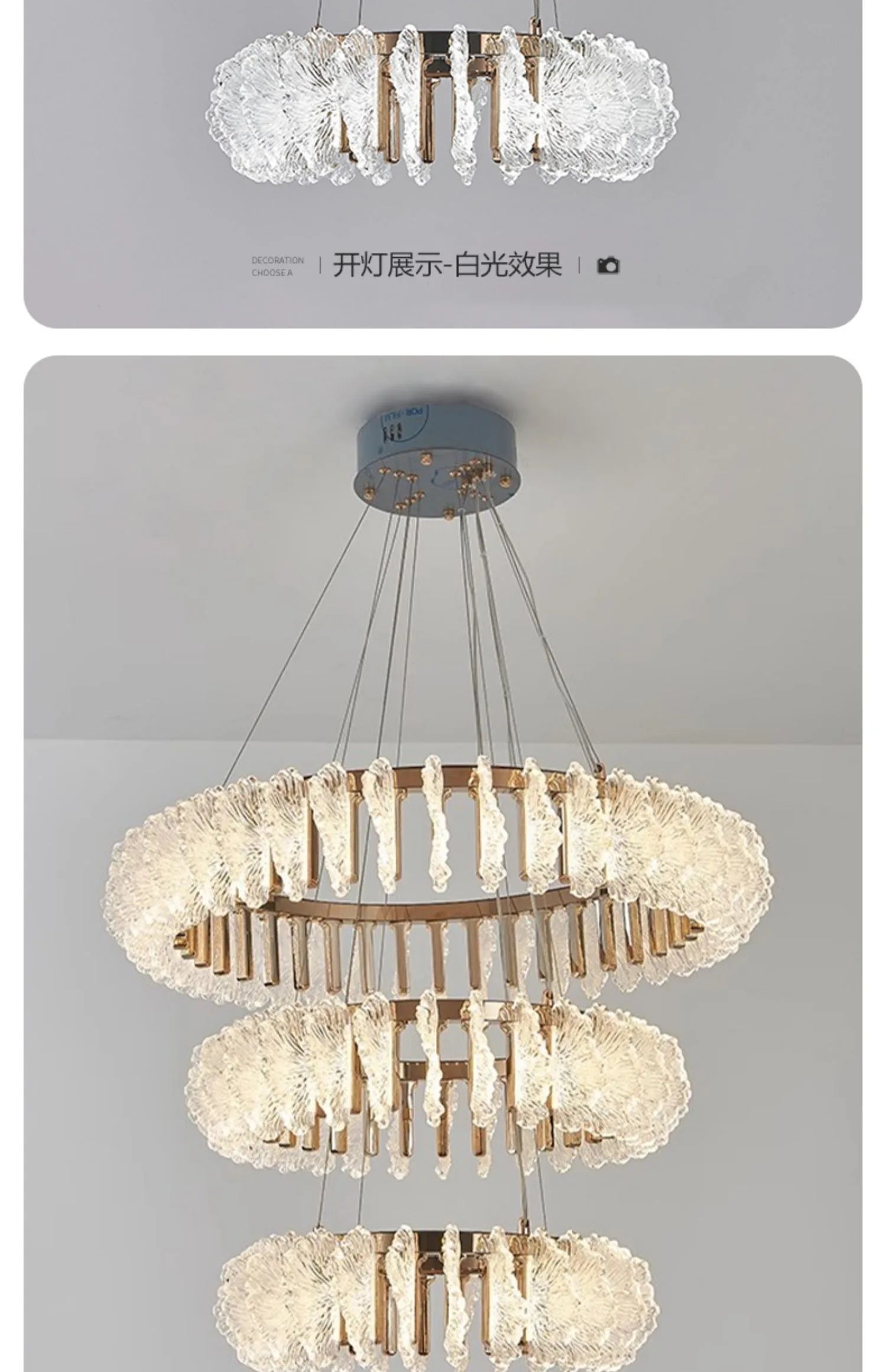 French light luxury living room chandelier duplex staircase bedroom dining room creative flower beauty salon lighting fixtures
