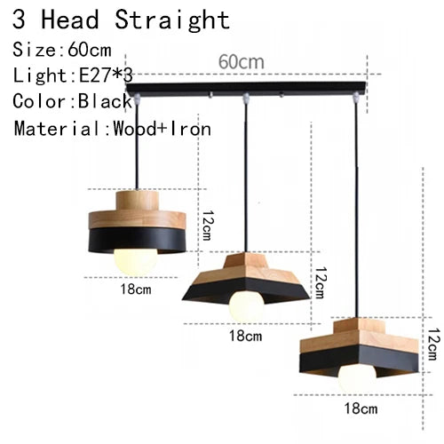 Modern Wood Chandelier Lighting for Cafe/Dining/Restaurant Interior  Lights