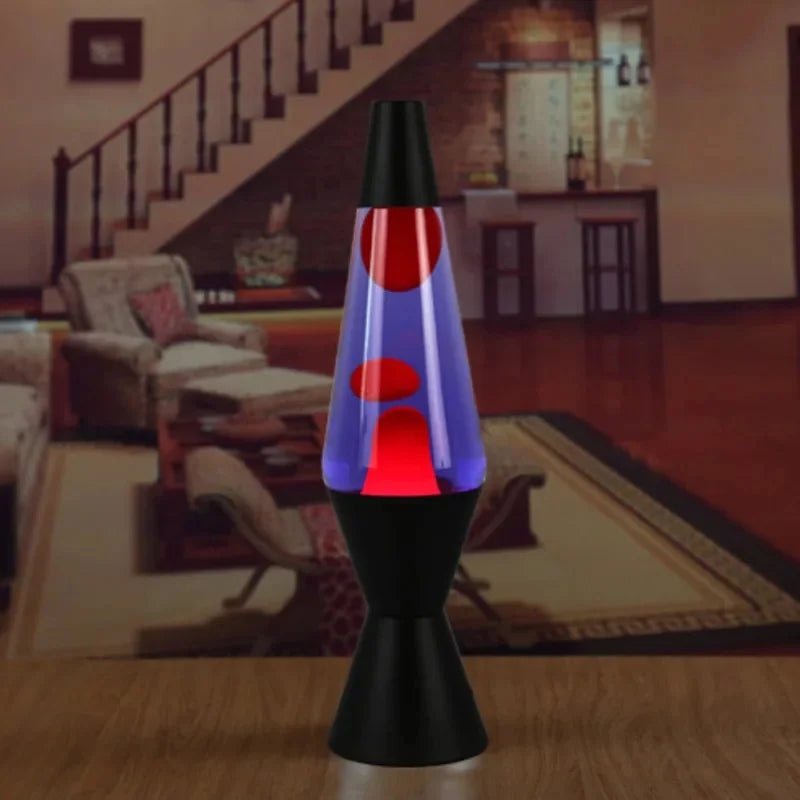Lava Lamp Volcano Cone Bottle Floating Jellyfish Night Light