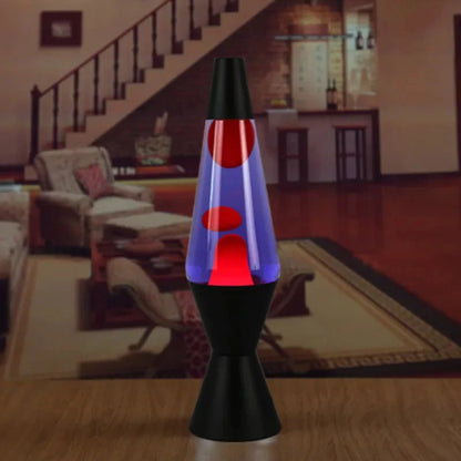 Lava Lamp Volcano Cone Bottle Floating Jellyfish Night Light