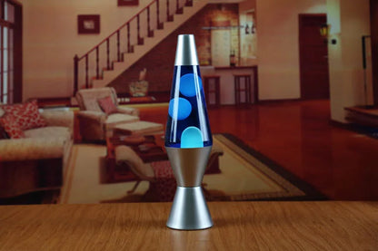 Lava Lamp Volcano Cone Bottle Floating Jellyfish Night Light