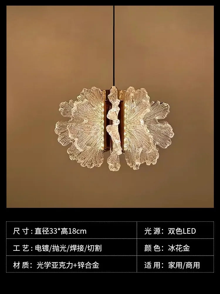 French light luxury living room chandelier duplex staircase bedroom dining room creative flower beauty salon lighting fixtures