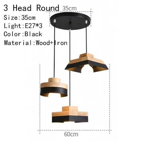 Modern Wood Chandelier Lighting for Cafe/Dining/Restaurant Interior  Lights