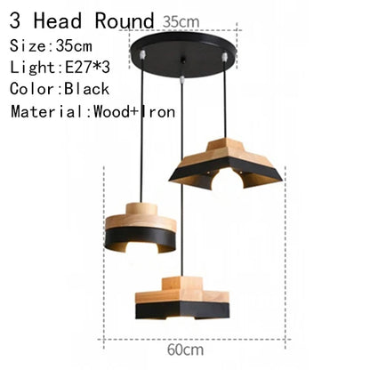 Modern Wood Chandelier Lighting for Cafe/Dining/Restaurant Interior  Lights
