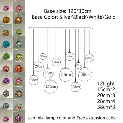 Nordic LED PVC Pendant Light Lava Home Decoration Living Room