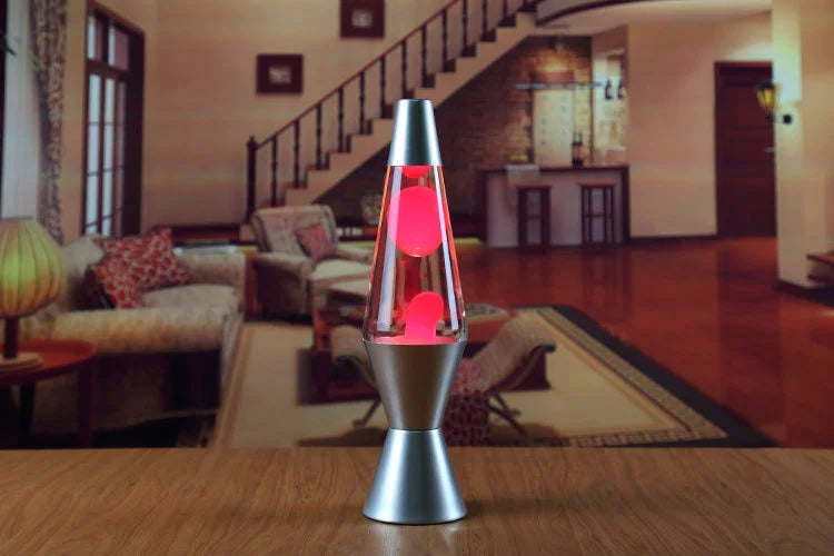Lava Lamp Volcano Cone Bottle Floating Jellyfish Night Light