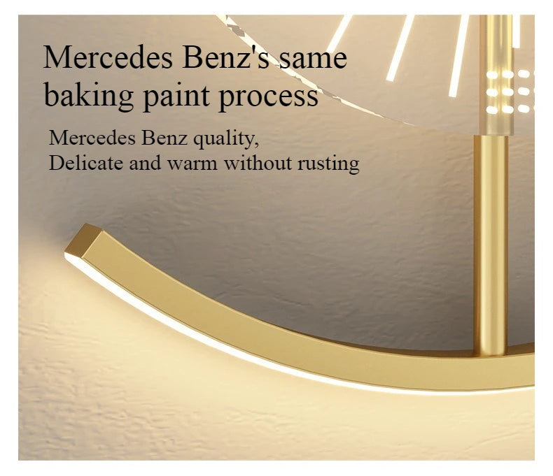 Living room light luxury creative clock wall lamp